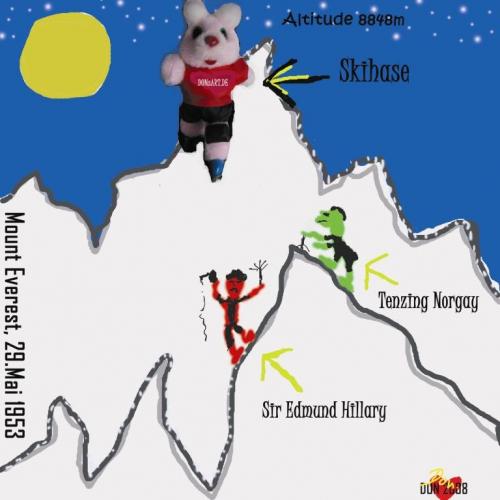 Cartoon: Mount Everest 29. Mai 1953 (medium) by Vanessa tagged hillary,everest,mountain,
