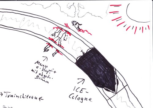 Cartoon: TRAINCHIEREN (medium) by Vanessa tagged train,suizid,ice,zug,bahn,schienen,diet,diät