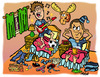 Cartoon: Football Room mates (small) by roundheadillustration tagged football,soccer,goalkeeper