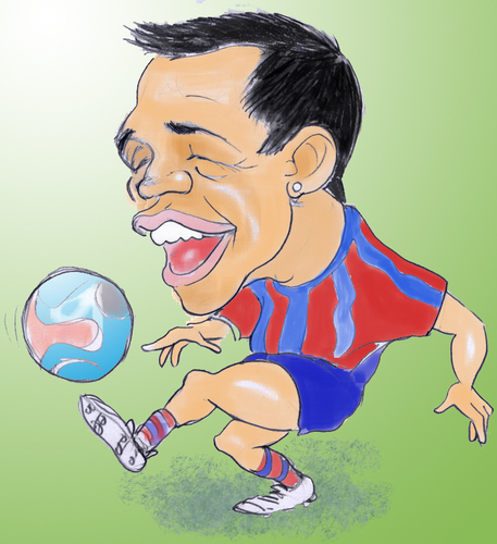 Cartoon: alexis sanchez (medium) by hualpen tagged sanchez,alexis,caricatura