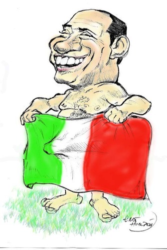 Cartoon: Berlusconi (medium) by hualpen tagged berlusconi