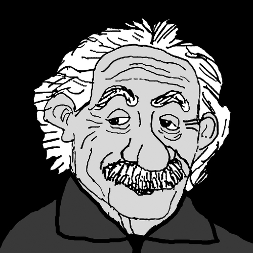 Cartoon: Albert Einstein (medium) by Pascal Kirchmair tagged physiker,relative,mc,relativitätstheorie,einstein,albert,restreinte,relativity,of,theory,relatividad,relativite,la,de,theorie,relativita,della,teoria,physics,fisico,cartoon,physicien