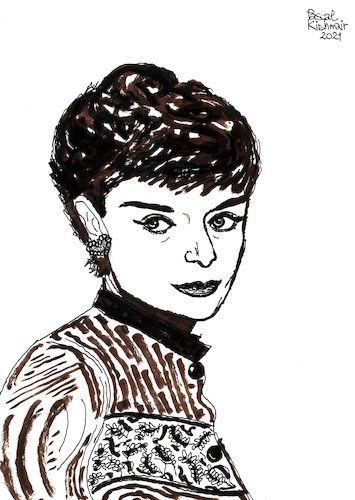 Cartoon: Audrey Hepburn (medium) by Pascal Kirchmair tagged audrey,hepburn,illustration,drawing,zeichnung,pascal,kirchmair,cartoon,caricature,karikatur,ilustracion,dibujo,desenho,black,and,white,schwarz,weiß,sepia,ink,disegno,ilustracao,illustrazione,illustratie,dessin,de,presse,du,jour,art,of,the,day,tekening,teckning,cartum,vineta,comica,vignetta,caricatura,portrait,retrato,ritratto,portret,kunst,porträt,actress,hollywood,legend,frühstück,bei,breakfast,at,tiffanys,tiffany,actriz,actrice,attrice,atriz,audrey,hepburn,illustration,drawing,zeichnung,pascal,kirchmair,cartoon,caricature,karikatur,ilustracion,dibujo,desenho,black,and,white,schwarz,weiß,sepia,ink,disegno,ilustracao,illustrazione,illustratie,dessin,de,presse,du,jour,art,of,the,day,tekening,teckning,cartum,vineta,comica,vignetta,caricatura,portrait,retrato,ritratto,portret,kunst,porträt,actress,hollywood,legend,frühstück,bei,breakfast,at,tiffanys,tiffany,actriz,actrice,attrice,atriz