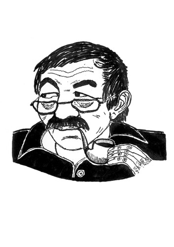 Cartoon: Günter Grass (medium) by Pascal Kirchmair tagged zwiebel,der,häuten,beim,literaturnobelpreisträger,blechtrommel,grass,günter