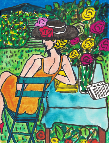 Cartoon: Bouquet  de Chrysanthemes (medium) by Pascal Kirchmair tagged pamela,au,bouquet,de,chrysanthemes,giardino,pintura,garden,jardin,jardim,garten,after,jean,pierre,cassigneul,french,painter,femme,chapeau,woman,with,hat,at,the,frau,mit,hut,painting,dipinto,pittura,peinture,artist,artiste,artista,kunst,künstler,illustration,drawing,tusche,tuschezeichnung,zeichnung,pascal,kirchmair,cartoon,caricature,karikatur,ilustracion,dibujo,desenho,ink,disegno,ilustracao,illustrazione,illustratie,dessin,presse,du,jour,art,of,day,tekening,teckning,cartum,vineta,comica,vignetta,caricatura,portrait,porträt,portret,retrato,ritratto,arte,artwork,pamela,au,bouquet,de,chrysanthemes,giardino,pintura,garden,jardin,jardim,garten,after,jean,pierre,cassigneul,french,painter,femme,chapeau,woman,with,hat,at,the,frau,mit,hut,painting,dipinto,pittura,peinture,artist,artiste,artista,kunst,künstler,illustration,drawing,tusche,tuschezeichnung,zeichnung,pascal,kirchmair,cartoon,caricature,karikatur,ilustracion,dibujo,desenho,ink,disegno,ilustracao,illustrazione,illustratie,dessin,presse,du,jour,art,of,day,tekening,teckning,cartum,vineta,comica,vignetta,caricatura,portrait,porträt,portret,retrato,ritratto,arte,artwork