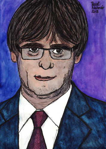 Cartoon: Carles Puigdemont (medium) by Pascal Kirchmair tagged carles,puigdemont,porträt,dibuix,illustration,drawing,zeichnung,pascal,kirchmair,cartoon,caricature,karikatur,ilustracion,dibujo,desenho,ink,disegno,ilustracao,illustrazione,illustratie,dessin,de,presse,du,jour,art,of,the,day,tekening,teckning,cartum,vineta,comica,vignetta,caricatura,portrait,retrato,ritratto,portret,aquarelle,watercolor,watercolour,acquarello,acuarela,aguarela,aquarela,catalonia,catalogne,cataluna,catalunya,espana,spain,spanien,espagne,barcelona,madrid,carles,puigdemont,porträt,dibuix,illustration,drawing,zeichnung,pascal,kirchmair,cartoon,caricature,karikatur,ilustracion,dibujo,desenho,ink,disegno,ilustracao,illustrazione,illustratie,dessin,de,presse,du,jour,art,of,the,day,tekening,teckning,cartum,vineta,comica,vignetta,caricatura,portrait,retrato,ritratto,portret,aquarelle,watercolor,watercolour,acquarello,acuarela,aguarela,aquarela,catalonia,catalogne,cataluna,catalunya,espana,spain,spanien,espagne,barcelona,madrid