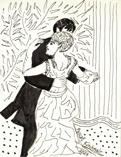 Cartoon: Danse a la ville (medium) by Pascal Kirchmair tagged pierre,auguste,renoir,danse,la,ville,dancing,tanzen,ball,bal,soiree,dansante,baile,bailar,ballo,bailando,tanz,danza,artist,artiste,artista,kunst,künstler,illustration,sepia,ink,drawing,tusche,tuschezeichnung,zeichnung,pascal,kirchmair,cartoon,caricature,karikatur,ilustracion,dibujo,desenho,disegno,ilustracao,illustrazione,illustratie,dessin,de,presse,du,jour,art,of,the,day,tekening,teckning,cartum,vineta,comica,vignetta,caricatura,portrait,porträt,portret,retrato,ritratto,arte,pierre,auguste,renoir,danse,la,ville,dancing,tanzen,ball,bal,soiree,dansante,baile,bailar,ballo,bailando,tanz,danza,artist,artiste,artista,kunst,künstler,illustration,sepia,ink,drawing,tusche,tuschezeichnung,zeichnung,pascal,kirchmair,cartoon,caricature,karikatur,ilustracion,dibujo,desenho,disegno,ilustracao,illustrazione,illustratie,dessin,de,presse,du,jour,art,of,the,day,tekening,teckning,cartum,vineta,comica,vignetta,caricatura,portrait,porträt,portret,retrato,ritratto,arte