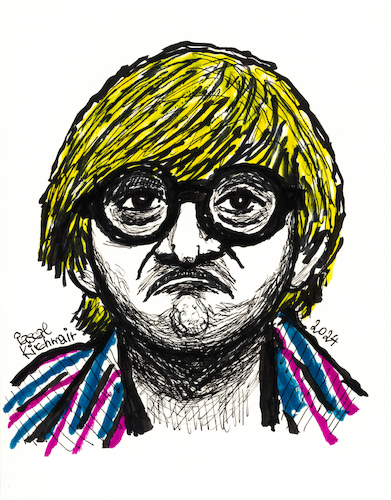 Cartoon: David Hockney (medium) by Pascal Kirchmair tagged bradford,hollywood,la,los,angeles,artist,artiste,artista,kunst,künstler,david,hockney,illustration,figure,drawing,marker,ink,art,arte,dibujo,artwork,tusche,encre,de,chine,inchiostro,tinta,china,ilustracao,ilustracion,zeichnung,bild,picture,colour,color,colors,tuschezeichnung,pascal,kirchmair,cartoon,caricature,karikatur,desenho,disegno,illustrazione,illustratie,dessin,presse,tekening,teckning,cartum,vineta,comica,vignetta,caricatura,portrait,porträt,portret,retrato,ritratto,painting,dipinto,pintura,pittura,peinture,cuadro,quadro,image,imagen,pic,copic,markers,coloured,pencils,farbstifte,burnt,sienna,gay,bradford,hollywood,la,los,angeles,artist,artiste,artista,kunst,künstler,david,hockney,illustration,figure,drawing,marker,ink,art,arte,dibujo,artwork,tusche,encre,de,chine,inchiostro,tinta,china,ilustracao,ilustracion,zeichnung,bild,picture,colour,color,colors,tuschezeichnung,pascal,kirchmair,cartoon,caricature,karikatur,desenho,disegno,illustrazione,illustratie,dessin,presse,tekening,teckning,cartum,vineta,comica,vignetta,caricatura,portrait,porträt,portret,retrato,ritratto,painting,dipinto,pintura,pittura,peinture,cuadro,quadro,image,imagen,pic,copic,markers,coloured,pencils,farbstifte,burnt,sienna,gay