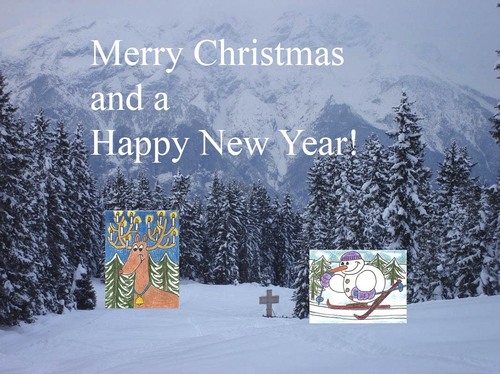 Cartoon: Frohe Weihnachten! (medium) by Pascal Kirchmair tagged weihnachtskarte,frohe,weihnachten,merry,xmas,christmas,card,carte,de,noel,voeux