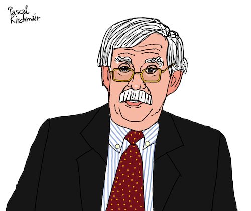 Cartoon: John Bolton (medium) by Pascal Kirchmair tagged john,bolton,usa,cartoon,caricature,karikatur,ilustracion,illustration,pascal,kirchmair,dibujo,desenho,drawing,zeichnung,disegno,ilustracao,illustrazione,illustratie,dessin,de,presse,du,jour,art,of,the,day,tekening,teckning,cartum,vineta,comica,vignetta,caricatura,humor,humour,political,portrait,retrato,ritratto,portret,porträt,john,bolton,usa,cartoon,caricature,karikatur,ilustracion,illustration,pascal,kirchmair,dibujo,desenho,drawing,zeichnung,disegno,ilustracao,illustrazione,illustratie,dessin,de,presse,du,jour,art,of,the,day,tekening,teckning,cartum,vineta,comica,vignetta,caricatura,humor,humour,political,portrait,retrato,ritratto,portret,porträt