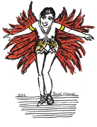 Cartoon: Josephine Baker (medium) by Pascal Kirchmair tagged josephine,baker,black,ebony,banana,skirt,costume,federn,kostüm,carnival,karneval,carnaval,mardi,gras,carnevale,strip,striptease,ink,drawing,tusche,zeichnung,lingerie,mature,caricatura,cartoon,caricature,karikatur,illustration,dessin,pascal,kirchmair,portrait,retrato,ritratto,dibujo,desenho,art,powerfrau,sexy,girl,sensual,sabrosa,ilustracion,ilustracao,dangerous,porträt,kunst,arte,sensuelle,burlesque,show,sexo,erotik,erotic,erotismo,eroticism,erotisme,erotica,woman,femme,frau,josephine,baker,black,ebony,banana,skirt,costume,federn,kostüm,carnival,karneval,carnaval,mardi,gras,carnevale,strip,striptease,ink,drawing,tusche,zeichnung,lingerie,mature,caricatura,cartoon,caricature,karikatur,illustration,dessin,pascal,kirchmair,portrait,retrato,ritratto,dibujo,desenho,art,powerfrau,sexy,girl,sensual,sabrosa,ilustracion,ilustracao,dangerous,porträt,kunst,arte,sensuelle,burlesque,show,sex,sexo,erotik,erotic,erotismo,eroticism,erotisme,erotica,woman,femme,frau