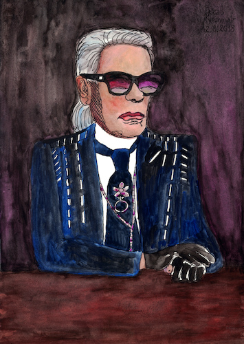 Cartoon: Karl Lagerfeld (medium) by Pascal Kirchmair tagged ligne,linie,modelinie,hot,haute,couture,grand,couturier,paris,hamburg,rom,rome,roma,kaiser,karl,lagerfeld,mode,modeschöpfer,fashion,line,house,modelabel,modehaus,maison,chanel,fendi,zeichnung,illustration,drawing,pascal,kirchmair,irische,impressionen,cartoon,caricature,karikatur,ilustracion,dibujo,desenho,ink,disegno,ilustracao,illustrazione,illustratie,dessin,de,presse,du,jour,art,of,the,day,tekening,teckning,cartum,vineta,comica,vignetta,caricatura,portrait,retrato,ritratto,portret,aquarelle,watercolor,watercolour,acquarello,acuarela,aguarela,aquarela,german,germany,deutschland,artist,modezar,artiste,artista,genie,ligne,linie,modelinie,hot,haute,couture,grand,couturier,paris,hamburg,rom,rome,roma,kaiser,karl,lagerfeld,mode,modeschöpfer,fashion,line,house,modelabel,modehaus,maison,chanel,fendi,zeichnung,illustration,drawing,pascal,kirchmair,irische,impressionen,cartoon,caricature,karikatur,ilustracion,dibujo,desenho,ink,disegno,ilustracao,illustrazione,illustratie,dessin,de,presse,du,jour,art,of,the,day,tekening,teckning,cartum,vineta,comica,vignetta,caricatura,portrait,retrato,ritratto,portret,aquarelle,watercolor,watercolour,acquarello,acuarela,aguarela,aquarela,german,germany,deutschland,artist,modezar,artiste,artista,genie