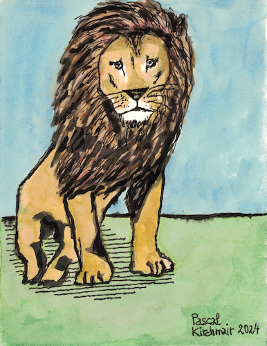 Cartoon: Löwe (medium) by Pascal Kirchmair tagged lion,leao,leon,leo,leone,löwe,dessin,zeichnung,portrait,retrato,ritratto,porträt,art,arte,kunst,predator,raubkatze,predateur,felin,felino,fauve,predador,predatore,big,cat,cats,katzen,gatos,gatti,chats,illustration,ink,drawing,pascal,kirchmair,cartoon,caricature,karikatur,ilustracion,dibujo,desenho,disegno,ilustracao,illustrazione,illustratie,de,presse,tekening,teckning,cartum,vineta,comica,vignetta,caricatura,tusche,tuschezeichnung,encre,chine,tinta,china,inchiostro,nanquim,artwork,lion,leao,leon,leo,leone,löwe,dessin,zeichnung,portrait,retrato,ritratto,porträt,art,arte,kunst,predator,raubkatze,predateur,felin,felino,fauve,predador,predatore,big,cat,cats,katzen,gatos,gatti,chats,illustration,ink,drawing,pascal,kirchmair,cartoon,caricature,karikatur,ilustracion,dibujo,desenho,disegno,ilustracao,illustrazione,illustratie,de,presse,tekening,teckning,cartum,vineta,comica,vignetta,caricatura,tusche,tuschezeichnung,encre,chine,tinta,china,inchiostro,nanquim,artwork