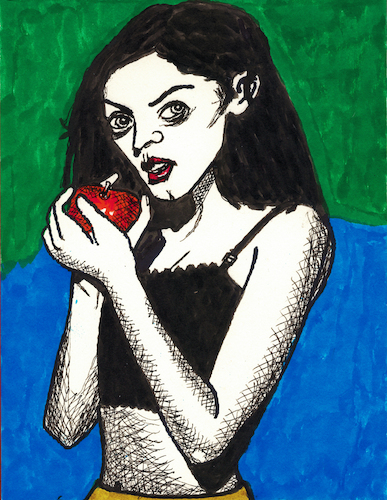 Mädchen mit Apfel