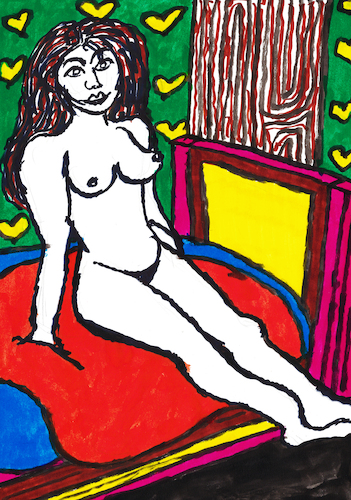 Cartoon: Mädchenakt auf rotem Tuch (medium) by Pascal Kirchmair tagged la,femme,frau,mädchen,girl,woman,with,sitzender,akt,sitting,nude,lifedrawing,aktzeichnung,dessin,de,nu,nudo,atto,desnudo,ato,acto,figure,drawing,marker,ink,art,arte,kunst,dibujo,artwork,tusche,sexy,sensual,sensuel,sabrosa,sabroso,encre,chine,inchiostro,tinta,china,ilustracao,ilustracion,zeichnung,nackt,naked,on,red,scarf,liebeskummer,trennung,schmerz,love,liebe,amor,amore,chagrin,amour,fear,angst,angoisse,miedo,angoscia,depression,abend,edvard,munch,norway,norwegen,noruega,norvege,norvegia,bild,picture,artist,artiste,artista,künstler,illustration,colour,color,colors,pascal,kirchmair,cartoon,caricature,karikatur,desenho,disegno,illustrazione,illustratie,presse,tekening,teckning,cartum,vineta,comica,vignetta,caricatura,portrait,porträt,portret,retrato,ritratto,painting,dipinto,pintura,pittura,peinture,cuadro,quadro,image,imagen,pic,copic,markers,la,femme,frau,mädchen,girl,woman,with,sitzender,akt,sitting,nude,lifedrawing,aktzeichnung,dessin,de,nu,nudo,atto,desnudo,ato,acto,figure,drawing,marker,ink,art,arte,kunst,dibujo,artwork,tusche,sexy,sensual,sensuel,sabrosa,sabroso,encre,chine,inchiostro,tinta,china,ilustracao,ilustracion,zeichnung,nackt,naked,on,red,scarf,liebeskummer,trennung,schmerz,love,liebe,amor,amore,chagrin,amour,fear,angst,angoisse,miedo,angoscia,depression,abend,edvard,munch,norway,norwegen,noruega,norvege,norvegia,bild,picture,artist,artiste,artista,künstler,illustration,colour,color,colors,pascal,kirchmair,cartoon,caricature,karikatur,desenho,disegno,illustrazione,illustratie,presse,tekening,teckning,cartum,vineta,comica,vignetta,caricatura,portrait,porträt,portret,retrato,ritratto,painting,dipinto,pintura,pittura,peinture,cuadro,quadro,image,imagen,pic,copic,markers