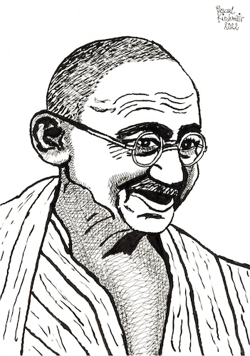 Cartoon: Mahatma Gandhi (medium) by Pascal Kirchmair tagged asket,mahatma,gandhi,illustration,drawing,zeichnung,pascal,kirchmair,cartoon,caricature,karikatur,ilustracion,dibujo,desenho,ink,disegno,ilustracao,illustrazione,illustratie,dessin,de,presse,du,jour,art,of,the,day,tekening,teckning,cartum,vineta,comica,vignetta,caricatura,portrait,portret,retrato,ritratto,porträt,tusche,tuschezeichnung,painting,arte,kunst,ascetic,ascete,asceta,peace,friede,frieden,paix,pace,pax,indien,india,inde,asket,mahatma,gandhi,illustration,drawing,zeichnung,pascal,kirchmair,cartoon,caricature,karikatur,ilustracion,dibujo,desenho,ink,disegno,ilustracao,illustrazione,illustratie,dessin,de,presse,du,jour,art,of,the,day,tekening,teckning,cartum,vineta,comica,vignetta,caricatura,portrait,portret,retrato,ritratto,porträt,tusche,tuschezeichnung,painting,arte,kunst,ascetic,ascete,asceta,peace,friede,frieden,paix,pace,pax,indien,india,inde