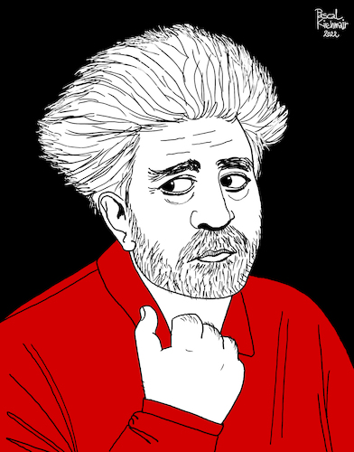 Cartoon: Pedro Almodovar (medium) by Pascal Kirchmair tagged espana,movida,madrilena,pedro,almodovar,ilustracao,arte,kunst,star,illustration,drawing,zeichnung,pascal,kirchmair,cartoon,caricature,karikatur,ilustracion,dibujo,desenho,ink,disegno,illustrazione,illustratie,dessin,de,presse,du,jour,art,of,the,day,tekening,teckning,cartum,vineta,comica,vignetta,caricatura,portrait,portret,retrato,ritratto,porträt,actor,hollywood,acteur,schauspieler,attore,regisseur,director,film,movie,pelicula,espana,movida,madrilena,pedro,almodovar,ilustracao,arte,kunst,star,illustration,drawing,zeichnung,pascal,kirchmair,cartoon,caricature,karikatur,ilustracion,dibujo,desenho,ink,disegno,illustrazione,illustratie,dessin,de,presse,du,jour,art,of,the,day,tekening,teckning,cartum,vineta,comica,vignetta,caricatura,portrait,portret,retrato,ritratto,porträt,actor,hollywood,acteur,schauspieler,attore,regisseur,director,film,movie,pelicula