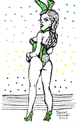 Cartoon: Playboy Bunny (medium) by Pascal Kirchmair tagged playboy,bunny,hugh,hefner,burlesque,show,strip,striptease,ink,drawing,tusche,zeichnung,lingerie,art,arte,kunst,milf,mature,housewife,hausfrau,caricatura,cartoon,caricature,karikatur,illustration,dessin,pascal,kirchmair,portrait,retrato,ritratto,dibujo,desenho,powerfrau,sexy,girl,sensual,sabrosa,ilustracion,ilustracao,dangerous,woman,domina,mistress,femdom,dominatrix,gefährlich,porträt,sensuelle,sexo,erotik,erotic,erotismo,eroticism,erotisme,erotica,femme,frau,artwork,green,vert,grün,verde,waitress,club,playboy,bunny,hugh,hefner,burlesque,show,strip,striptease,ink,drawing,tusche,zeichnung,lingerie,art,arte,kunst,milf,mature,housewife,hausfrau,caricatura,cartoon,caricature,karikatur,illustration,dessin,pascal,kirchmair,portrait,retrato,ritratto,dibujo,desenho,powerfrau,sexy,girl,sensual,sabrosa,ilustracion,ilustracao,dangerous,woman,domina,mistress,femdom,dominatrix,gefährlich,porträt,sensuelle,sex,sexo,erotik,erotic,erotismo,eroticism,erotisme,erotica,femme,frau,artwork,green,vert,grün,verde,waitress,club,porn