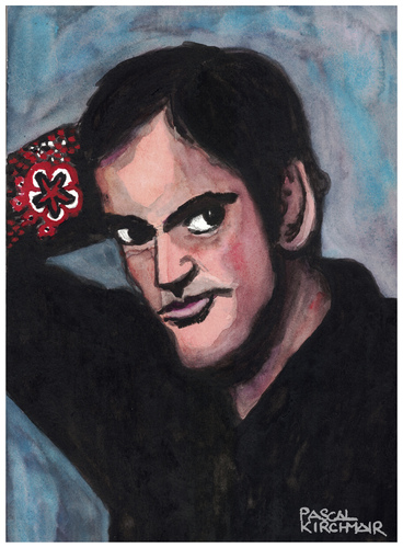 Cartoon: Quentin Tarantino (medium) by Pascal Kirchmair tagged quentin,tarantino,portrait,retrato,ritratto,dibujo,caricature,karikatur,desenho,drawing,dessin,cartoon,illustration,hollywood,filmmaker,regisseur,screenwriter,actor,schauspieler,quentin,tarantino,portrait,retrato,ritratto,dibujo,caricature,karikatur,desenho,drawing,dessin,cartoon,illustration,hollywood,filmmaker,regisseur,screenwriter,actor,schauspieler