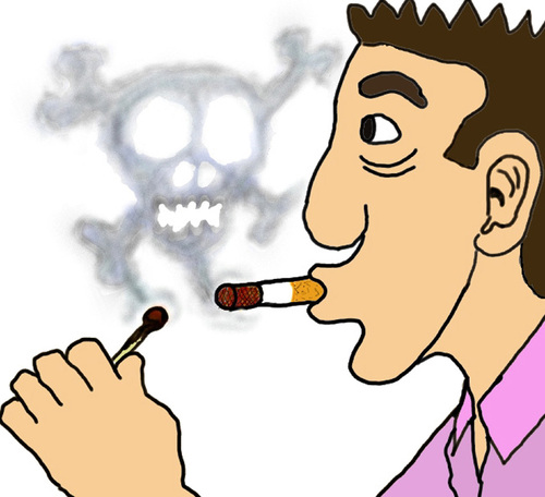 Cartoon: Rauchzeichen (medium) by Pascal Kirchmair tagged cigarette,cigaret,fumee,rauchzeichen,cancer,zigarette,clope,krebs,tod,krankheit,gefahr,vorsicht,zeichen,sign,signe,signal,rauchen,fumer,stop,arreter,aufhören,smoke,dont,smoking,sucht,cartoon,addiction,dependence,dependance