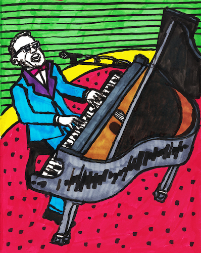 Cartoon: Ray Charles am Klavier (medium) by Pascal Kirchmair tagged ray,charles,sänger,songwriter,und,pianist,hohepriester,rhythm,and,blues,country,soul,usa,new,orleans,louisiana,jazz,star,hall,of,fame,musik,musiker,musician,music,singer,composer,illustration,zeichnung,pascal,kirchmair,cartoon,caricature,karikatur,ilustracion,ink,drawing,dibujo,desenho,disegno,ilustracao,illustrazione,illustratie,dessin,de,presse,du,jour,art,the,day,tekening,teckning,cartum,vineta,comica,vignetta,caricatura,portrait,portret,retrato,ritratto,porträt,tusche,tuschezeichnung,encre,chine,tinta,china,inchiostro,tuschepinsel,pen,arte,artwork,kunst,band,modern,komponist,hit,road,jack,grand,piano,klavier,flügel,ray,charles,sänger,songwriter,und,pianist,hohepriester,rhythm,and,blues,country,soul,usa,new,orleans,louisiana,jazz,star,hall,of,fame,musik,musiker,musician,music,singer,composer,illustration,zeichnung,pascal,kirchmair,cartoon,caricature,karikatur,ilustracion,ink,drawing,dibujo,desenho,disegno,ilustracao,illustrazione,illustratie,dessin,de,presse,du,jour,art,the,day,tekening,teckning,cartum,vineta,comica,vignetta,caricatura,portrait,portret,retrato,ritratto,porträt,tusche,tuschezeichnung,encre,chine,tinta,china,inchiostro,tuschepinsel,pen,arte,artwork,kunst,band,modern,komponist,hit,road,jack,grand,piano,klavier,flügel