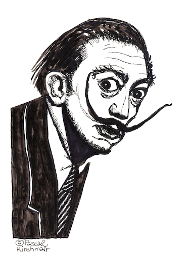 Cartoon: Salvador Dali (medium) by Pascal Kirchmair tagged salvador,dali,retrato,cartum,portrait,surrealisme,surrealismo,surrealismus,porträt,ritratto,portret,dibujo,dessin,drawing,zeichnung,caricature,karikatur,cartoon,desenho,disegno,ink,tusche,salvador,dali,retrato,cartum,portrait,surrealisme,surrealismo,surrealismus,porträt,ritratto,portret,dibujo,dessin,drawing,zeichnung,caricature,karikatur,cartoon,desenho,disegno,ink,tusche