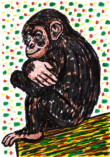 Cartoon: Schimpanse (medium) by Pascal Kirchmair tagged chimpanzee,schimpanse,chimpanze,chimpance,scimpanze,affe,monkey,ape,primat,scultura,singe,machango,mono,scimmia,macao,sculpture,skulptur,illustration,ink,drawing,zeichnung,pascal,kirchmair,cartoon,caricature,karikatur,ilustracion,dibujo,desenho,ilustracao,illustrazione,illustratie,dessin,de,presse,tekening,teckning,cartum,vineta,comica,vignetta,caricatura,tusche,tuschezeichnung,portrait,retrato,porträt,ritratto,art,arte,kunst,artwork,encre,chine,tinta,china,inchiostro,nanquim,painting,pintura,peinture,dipinto,malerei,pittura,escultura,chimpanzee,schimpanse,chimpanze,chimpance,scimpanze,affe,monkey,ape,primat,scultura,singe,machango,mono,scimmia,macao,sculpture,skulptur,illustration,ink,drawing,zeichnung,pascal,kirchmair,cartoon,caricature,karikatur,ilustracion,dibujo,desenho,ilustracao,illustrazione,illustratie,dessin,de,presse,tekening,teckning,cartum,vineta,comica,vignetta,caricatura,tusche,tuschezeichnung,portrait,retrato,porträt,ritratto,art,arte,kunst,artwork,encre,chine,tinta,china,inchiostro,nanquim,painting,pintura,peinture,dipinto,malerei,pittura,escultura