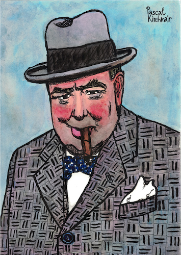 Cartoon: Sir Winston Churchill (medium) by Pascal Kirchmair tagged sir,winston,churchill,portrait,retrato,drawing,dibujo,desenho,zeichnung,illustration,ilustracion,pascal,kirchmair,ilustracao,disegno,dessin,illustrazione,illustratie,tekening,teckning,portret,porträt,cartoon,caricature,karikatur,cartum,sir,winston,churchill,portrait,retrato,drawing,dibujo,desenho,zeichnung,illustration,ilustracion,pascal,kirchmair,ilustracao,disegno,dessin,illustrazione,illustratie,tekening,teckning,portret,porträt,cartoon,caricature,karikatur,cartum