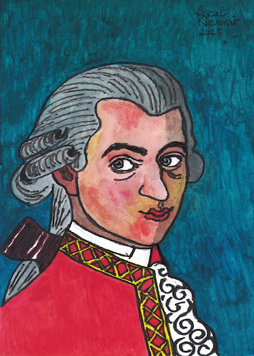 Cartoon: Wolfgang Amadeus Mozart (medium) by Pascal Kirchmair tagged klassik,klassische,musik,musique,music,classique,classic,musica,classica,clasica,amade,wolfgang,amadeus,mozart,cartoon,karikatur,illustration,drawing,zeichnung,pascal,kirchmair,political,caricature,ilustracion,dibujo,desenho,ink,disegno,ilustracao,illustrazione,illustratie,dessin,de,presse,tekening,teckning,cartum,vineta,comica,vignetta,caricatura,retrato,ritratto,portrait,gouache,painting,peinture,dipinto,pittura,pintura,greatest,composer,komponist,musiker,musician,compositeur,compositor,compositore,art,arte,artwork,kunst,klassik,klassische,musik,musique,music,classique,classic,musica,classica,clasica,amade,wolfgang,amadeus,mozart,cartoon,karikatur,illustration,drawing,zeichnung,pascal,kirchmair,political,caricature,ilustracion,dibujo,desenho,ink,disegno,ilustracao,illustrazione,illustratie,dessin,de,presse,tekening,teckning,cartum,vineta,comica,vignetta,caricatura,retrato,ritratto,portrait,gouache,painting,peinture,dipinto,pittura,pintura,greatest,composer,komponist,musiker,musician,compositeur,compositor,compositore,art,arte,artwork,kunst