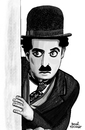 Cartoon: Charlie Chaplin II (small) by Pascal Kirchmair tagged charlie chaplin portrait charlot zeichnung dessin drawing the tramp caricature karikatur cartoon