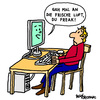 Cartoon: Der Computerfreak (small) by Pascal Kirchmair tagged computerfreak,geek,nerd,stubenhocker,computersucht,stubengelehrter,internet,abhängiger