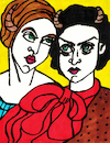Cartoon: Die Teufelinnen (small) by Pascal Kirchmair tagged the,orange,scarf,hellcats,sexy,lesbian,girlfriends,tamara,de,lempicka,lesbisch,lesben,lesbica,teufelinnen,la,diablas,diablesses,diavolesse,diavola,diaba,ladies,lady,young,girls,illustration,desenho,dibujo,ilustracion,ilustracao,art,arte,artist,artiste,artista,kunst,künstler,ink,drawing,tusche,tuschezeichnung,zeichnung,pascal,kirchmair,disegno,illustrazione,illustratie,dessin,presse,du,jour,of,day,tekening,teckning,cartum,vineta,comica,vignetta,caricatura,portrait,porträt,portret,retrato,ritratto,bildhauer,sensual,sensuelle,sinnlich,sin
