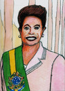Cartoon: Dilma Rousseff (small) by Pascal Kirchmair tagged wirtschaftswissenschaftlerin sozialdemokratisch partido dos trabalhadores belo horizonte presidente president präsidentin dilma rousseff karikatur portrait caricature brazil brasil brasilien