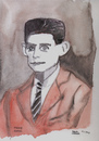Cartoon: Franz Kafka (small) by Pascal Kirchmair tagged roman,ecrivain,author,writer,austria,prag,process,schloss,verschollene,franz,kafka,schriftsteller,portrait,karikatur,caricature