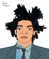 Cartoon: Jean-Michel Basquiat (small) by Pascal Kirchmair tagged jean,michel,basquiat,cartoon,caricature,karikatur,ilustracion,illustration,portrait,retrato,pascal,kirchmair,dibujo,desenho,drawing,zeichnung,ritratto,disegno,ilustracao,illustrazione,illustratie,dessin,du,jour,art,of,the,day,tekening,teckning,cartum,vineta,comica,vignetta,caricatura