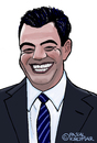 Cartoon: Jimmy Kimmel (small) by Pascal Kirchmair tagged jimmy kimmel comedian talkshow moderator cartoon karikatur caricature abc live comedy usa