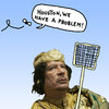 Cartoon: Lord of the Flies (small) by Pascal Kirchmair tagged herr der fliegen lord sa majeste des mouches houston we have problem wir haben ein gadhafi gaddafi muammar al tripoli tripolis libyen libye libya krieg war guerre guerra