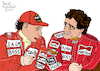 Niki Lauda and Alain Prost