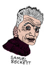 Cartoon: Samuel Beckett (small) by Pascal Kirchmair tagged warten,auf,en,attendant,godot,irisch,dublin,samuel,beckett,literatur,nobelpreis,schriftsteller,writer,author,poet,autor,auteur,ecrivain,poete