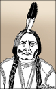 Cartoon: Sitting Bull (small) by Pascal Kirchmair tagged sitting,bull,portrait,karikatur,caricature,cartoon,zeichnung,drawing,indianer,hunkpapa,lakota,sioux,häuptling
