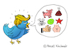 Cartoon: Twitter-Trump (small) by Pascal Kirchmair tagged twitter,president,donald,trump,tweets,caricature,cartoon,karikatur,usa,bashing