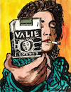 Cartoon: Valie Export (small) by Pascal Kirchmair tagged austria,österreicherin,autriche,performance,zigarette,cigaret,cigarette,österreich,valie,export,selbstporträt,autoportrait,autoritratto,selbstbildnis,self,portrait,with,autorretrato,watercolor,watercolour,aquarell,künstler,artist,artista,aquarelle,acuarela,ink,tusche,tuschezeichnung,nanquim,encre,de,chine,tinta,china,porträt,arte,illustration,drawing,zeichnung,pascal,kirchmair,political,cartoon,caricature,karikatur,ilustracion,dibujo,desenho,disegno,ilustracao,illustrazione,illustratie,dessin,presse,du,jour,art,of,the,day,tekening,teckning,cartum,vineta,comica,vignetta,caricatura,retrato,ritratto,portret,kunst,mexico,mexiko,painting,peinture,gouache,dipinto,pittura,pintura,cuadro,quadro,azteken,aztecs,malerei,artwork,artiste,künstlerin,wien,vienna