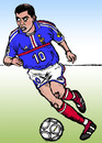 Cartoon: Zinedine Zidane (small) by Pascal Kirchmair tagged zizou,zidane,zinedine,fff,equipe,de,france,foot,champion,du,monde