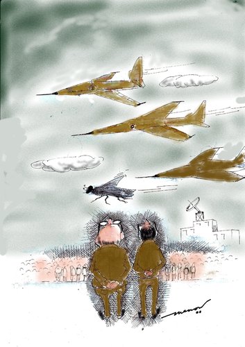 Cartoon: Flypast (medium) by kar2nist tagged airshow,planes,flaypast,fly,military