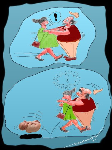 Cartoon: Impact Delivery (medium) by kar2nist tagged pregnant,delivery,greetings,impact,baby