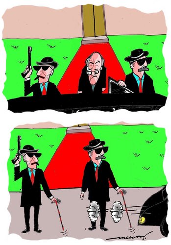 Cartoon: presidential security (medium) by kar2nist tagged security,blindmen