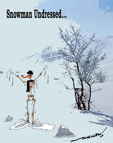 Cartoon: Snowmans sorrow (medium) by kar2nist tagged snoman,global,warming,poles,melting,ice