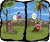 Cartoon: Apple vs. Coconut (small) by kar2nist tagged coconut,world,day,falling,apple,newton