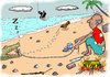 Cartoon: high hopes (small) by kar2nist tagged hope,marooned,croc,chicken,island,trapping