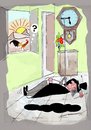 Cartoon: Morning Alarm (small) by kar2nist tagged morning,alarm,rooster,snooze,sleep